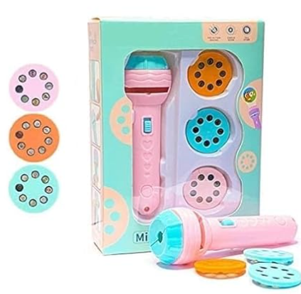 Mini Projector Torch Toy with 3 Slides, 24 Patterns |Slide Flashlight Projector Torch for Kids