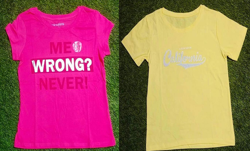BRANDED T-SHIRT FOR GIRL'S PACK OF 2