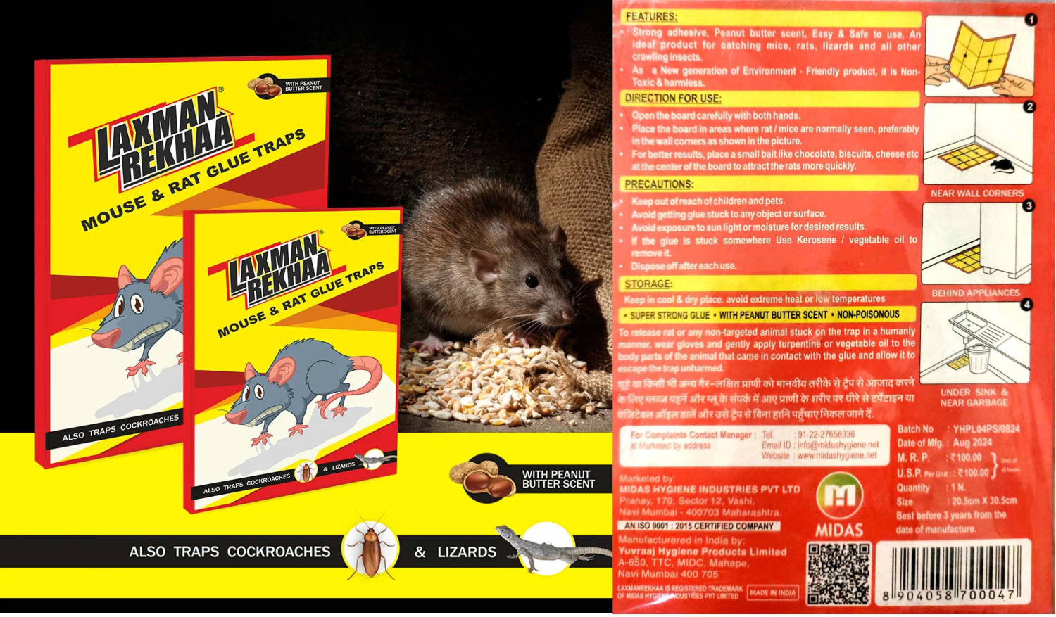 Laxman Rekhaa Mouse & Rat Glue Traps (Big)