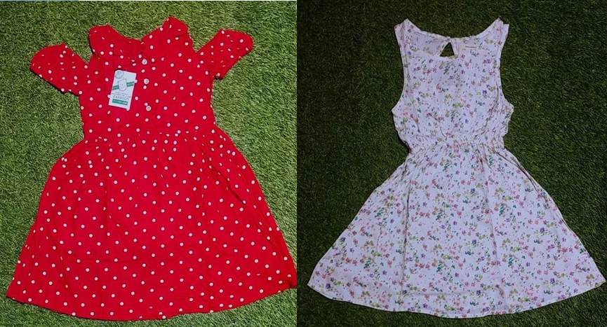 BRANDED DRESS FOR GIRL'S PACK OF 2