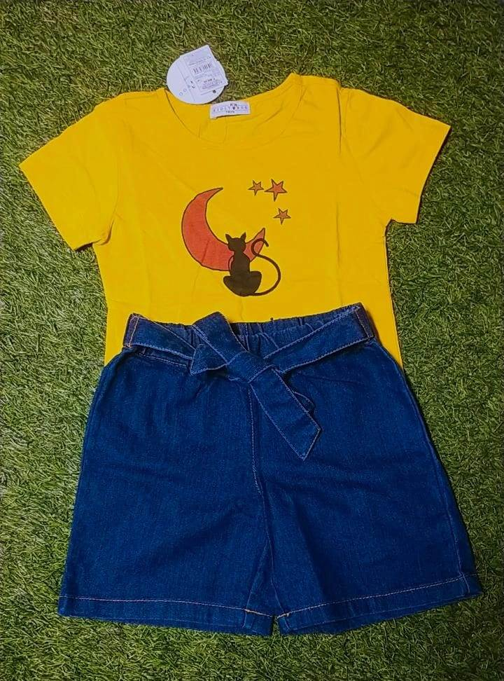 BRANDED T-SHIRT AND SHORT FOR GIRL'S