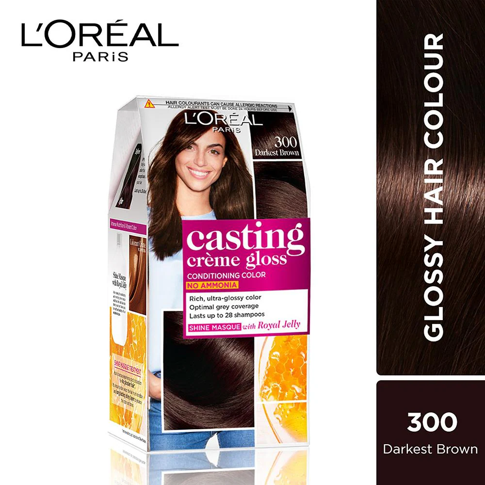 L'OREAL PARIS 300 DARKEST BROWN CONDITIONING COLOR NO AMMONIA 87.5G +72ML